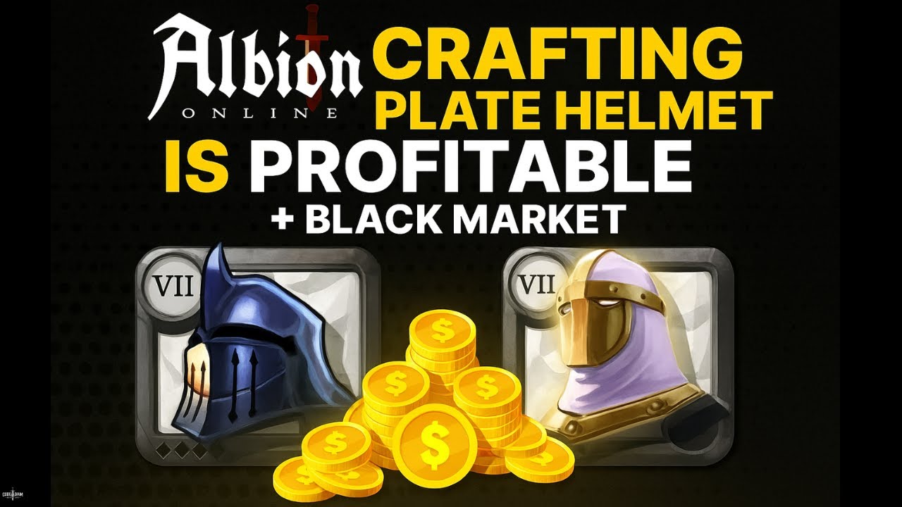 Albion Online: How Crafting Plate Helmets Can Make You Rich! + Black Market Strategy