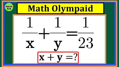 USA | A Very Nice Algebra Olympiad Maths Problem | Solve x + y = ?