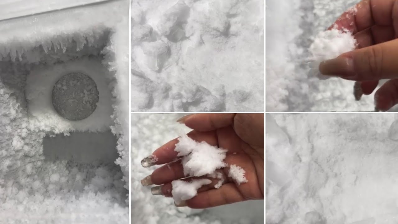 FREEZER FROST EATING / WHITE ICE EATING / ASMR