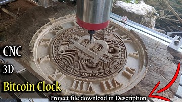 CNC Engraving Bitcoin Clock // CNC Woodworking project