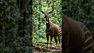 Mystery Jungle Animal 🐾 | Rare Okapi in Deep Forest 🌿 #Shorts