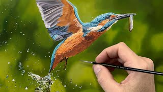 Painting a Kingfisher in oil | Episode 229