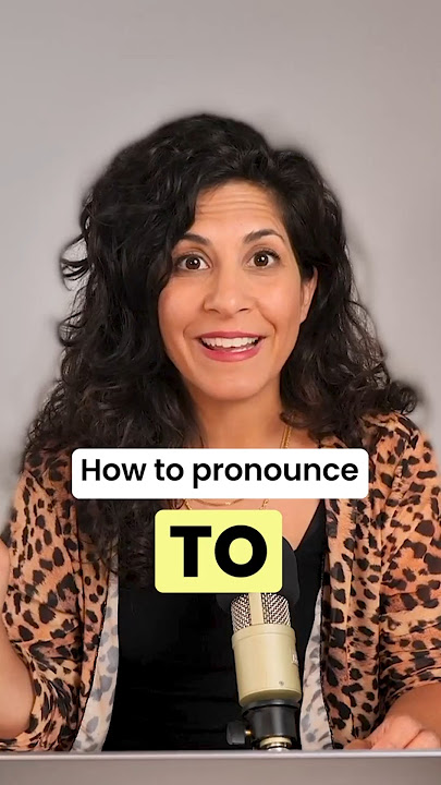 How to pronounce 'to' in English