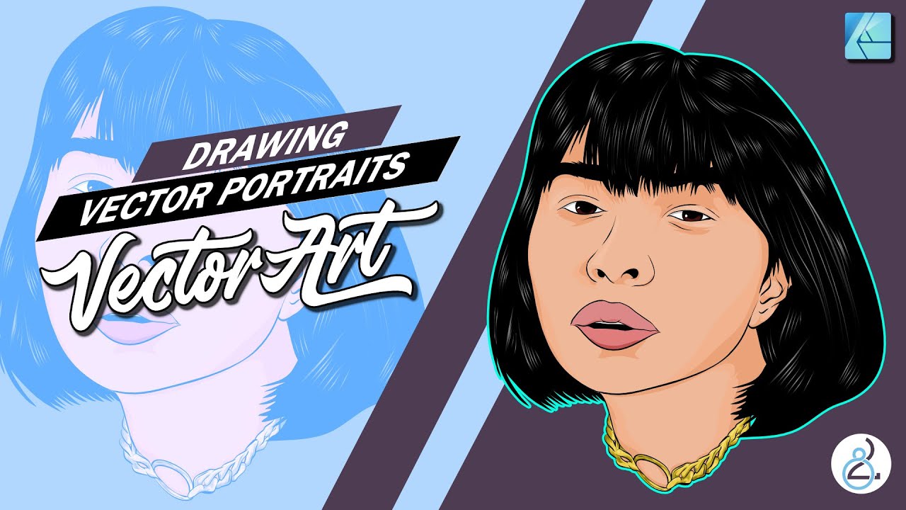 Drawing Vector Portraits With Affinity Designer 🎨 | Portrait Vector Art ...