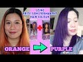 I DYED MY HAIR PURPLE | HAIR TRANSFORMATION | ORANGE TO PURPLE