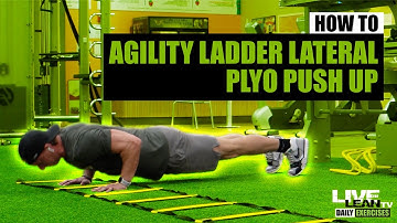 How To Do An AGILITY LADDER LATERAL PLYOMETRIC PUSH UP | Exercise Demonstration Video and Guide