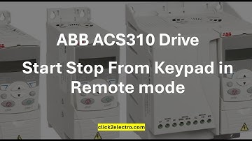 ABB ACS310 drive start stop from key in remote mode