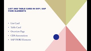 List and Table Card in Overview Page | SAP Fiori Elements | CDS-Annotations | 100% Practical Guide