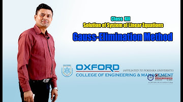 Gauss-Elimination Method - Solution of System of Linear Equations