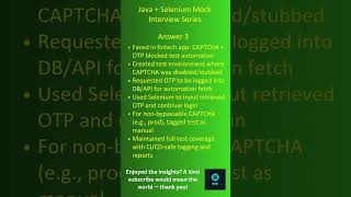 Automation Testing | Mock Interview Questions | Java with Selenium | Real Interview Question 3