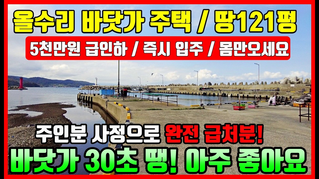 [급매물 바닷가 주택] 바닷가 30초 땡! 리모델링 주택 매매! /포항주택매매/바닷가 주택 매매/ 바닷가주택/ 바닷가 집 매매 /포항부동  #착한부동산