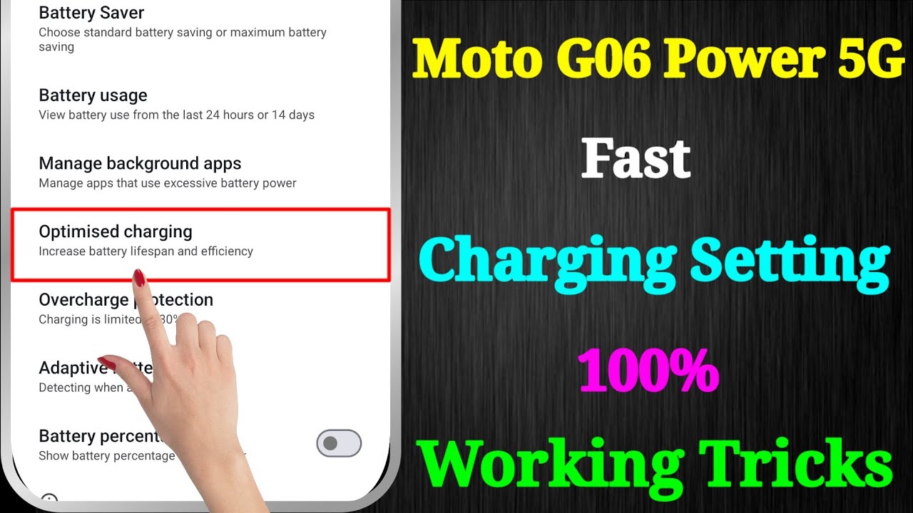 Moto G06 Power 5G Fast Charging Setting | Moto G06 Power 5G Charging Problem 