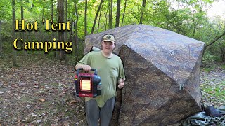 Hot Tent Camping With Little Buddy Heater And Cast Iron Cooking