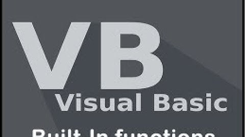 Visual basic Built in Function -String Manipulation Function