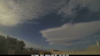 TIME LAPSE: Awesome Low Level Clouds With Huge Lenticular Cloud February 7, 2025