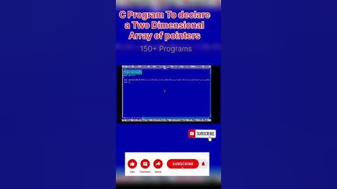 program of two dimensional array of pointer in c|#shorts #ytshorts #youtubeshorts #trending #youtube