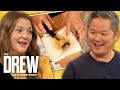 Danny Seo Shows Drew Hacks to Clean Makeup Brushes, Carpets, and Clothing Stains