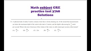Math subject GRE 3768 problem 33