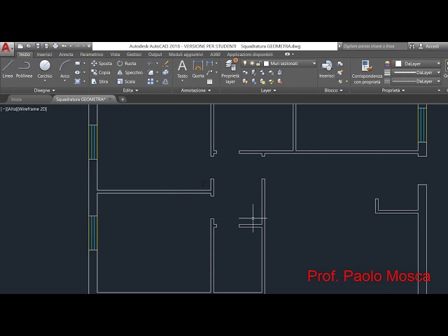 Lezione 2 - Infissi (porte e finestre) planimetria - Prof. Paolo Mosca -  YouTube