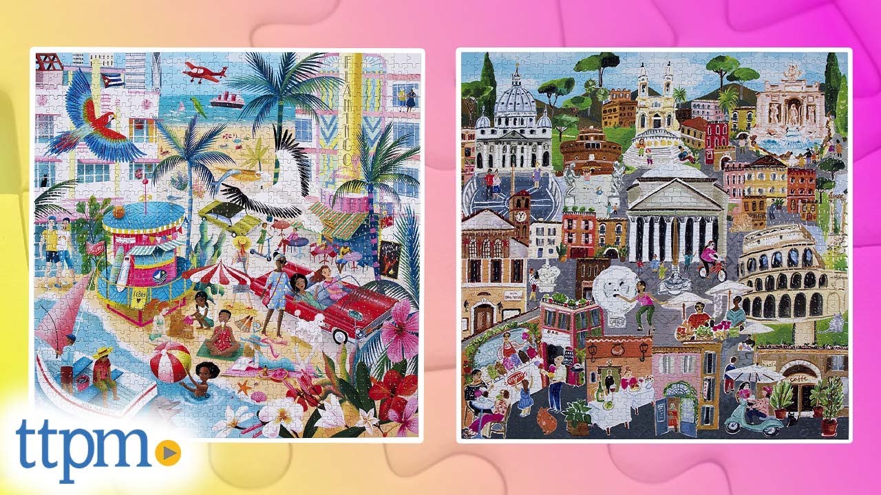 Miami and Rome 1000 Piece Puzzles from eeBoo Review!