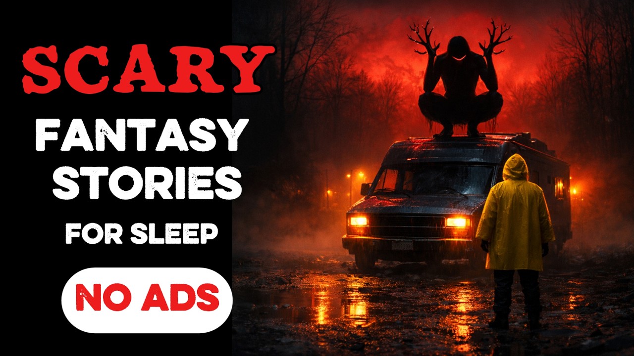 🔴 NO ADS 🔴 7 HOURS of FANTASY Horror Stories to Fall Asleep To | Gentle Rain + Black Screen