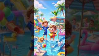 Romi & Sherry's Magical Summer Splash🏊🥳🎋 Pool Party #swimming #pool #summer #vibes
