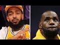 Lebron James shares his thoughts on Nipsey Hussle in an emotional interview