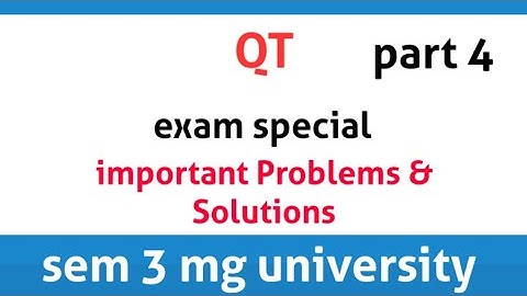 QT // Important theory questions // sem 3 // mg university