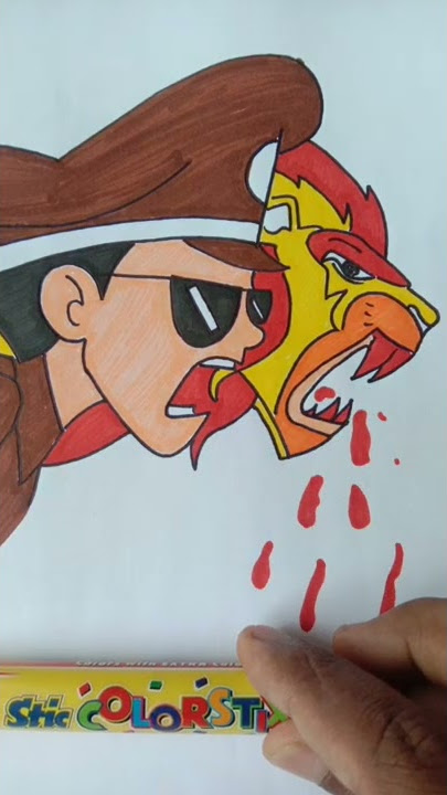 Little Singham cartoon drawing very easy to draw