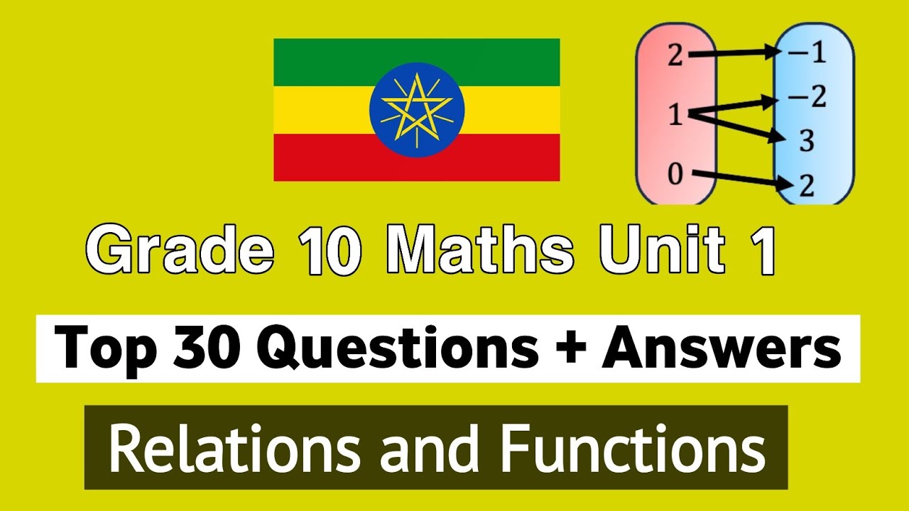 Top 30 Questions from grade 10 mathematics unit 1 - Relations and ...