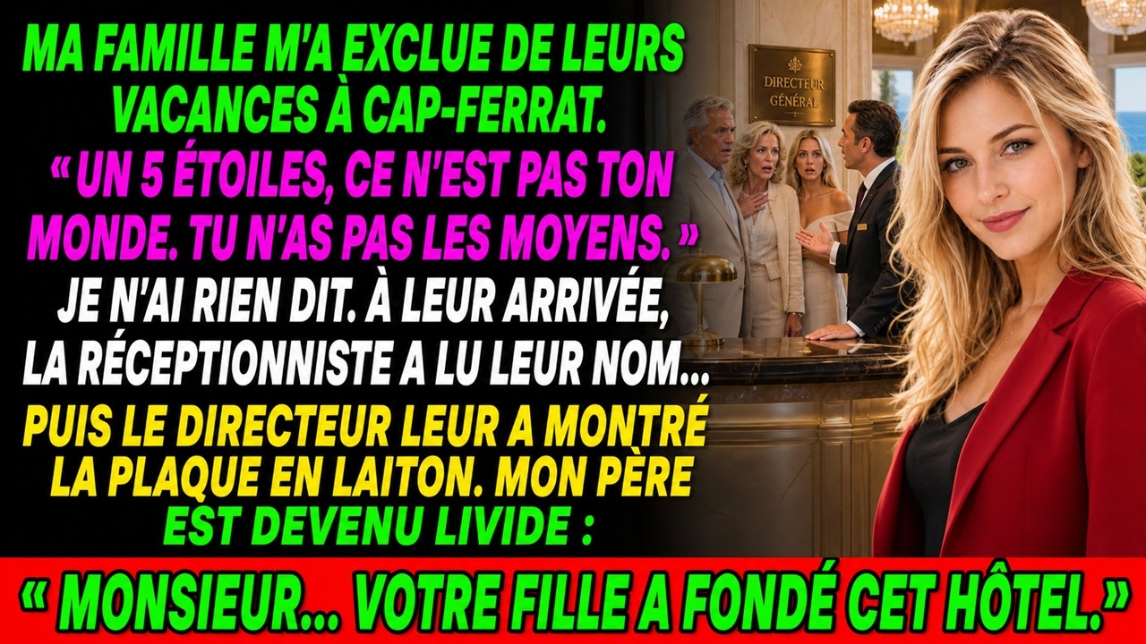 Ce matin-là, mon téléphone a vibré sur mon bureau à Paris. C'était le directeur de mon hôtel à Cap-Ferrat. « Madame Vasseur, une famille vient d'arriver. Suite panoramique. Le nom sur la...