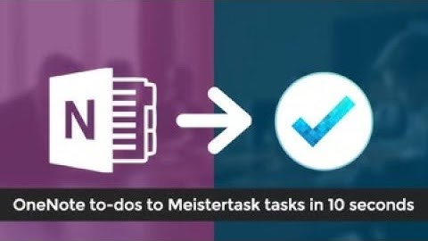 OneNote to Meistertask Integration - To-dos
