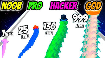 Colorful Snake - NOOB vs PRO vs HACKER vs GOD