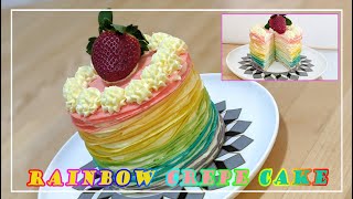 How to make Rainbow Crepe Cake ❤️