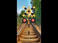 【踏切アニメ】いろんな色のふみきりカンカン♪Multicolor railroad crossing !!! #ショート #Shorts