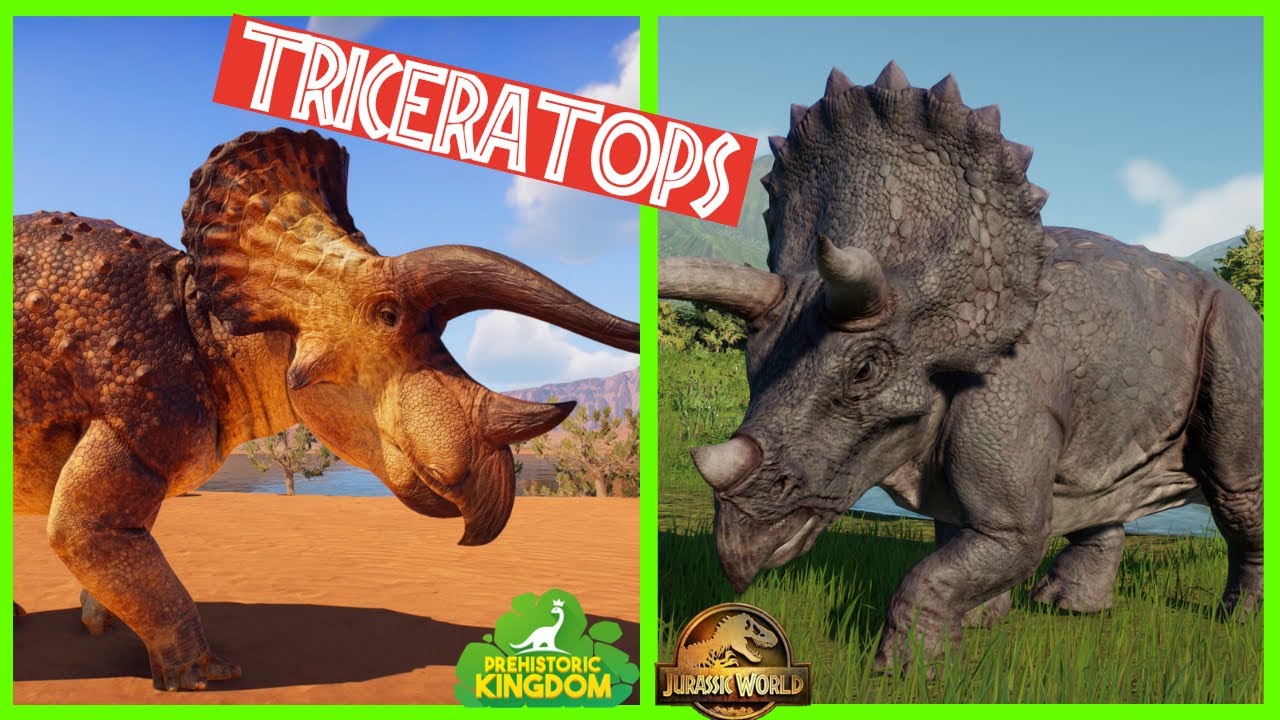 Triceratops | Prehistoric Kingdom VS Jurassic World Evolution 2 [4K]