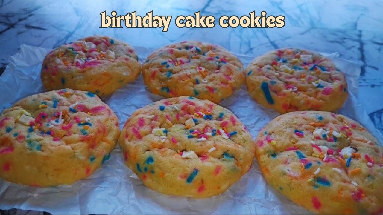 Soft Birthday Cake Cookies | Easy Funfetti Cookie Recipe 