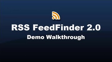 RSS FeedFinder 2.0 Software Demo