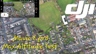 DJI Mavic 2 pro max altitude test