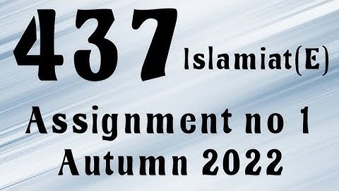 AIOU Code 437 Solved Assignment No.1 Autumn 2022 #aiou #aiousolveassignments