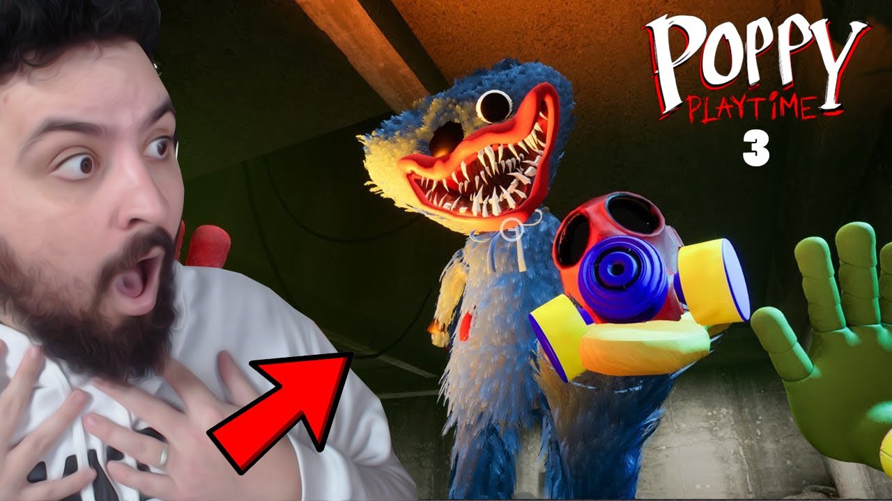 HUGGY WUGGY APARECE COM A MÁSCARA DE GÁS EM POPPY PLAYTIME 3!!