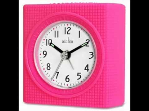 Vela Pink Rubber Alarm Clock 9.6cm