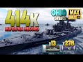 Battleship Ohio, RU record, 414k damage - World of Warships