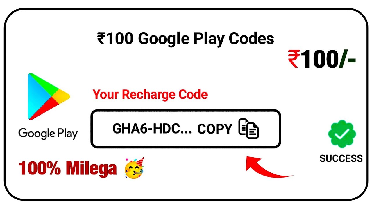 Google Play Redeem Code 2023 Today 15th December 2023 - Rs 10, 30, 80, 159,  200 Gift Card Promo Code