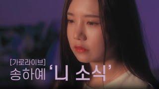 [가로라이브] 송하예 - '니소식' (Close-up) [Official Cam]
