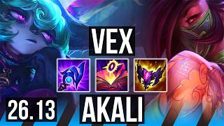 VEX vs AKALI (MID) | Good KDA: 18/2/5 | EUW Diamond | 26.13