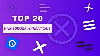 Top 20 CSS Hamburger Animations With Source Code | Animated Hamburger Icons CSS