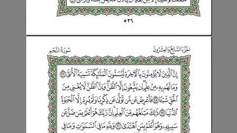 سورة النجم للمقرئ الشيخ عبد الرحمان السديس مكتوبة بدون إعلانات.
