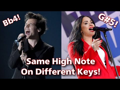 FAMOUS SINGERS | Attempting The Same High Note On Different Keys!! (Studio VS Live - Part 2)