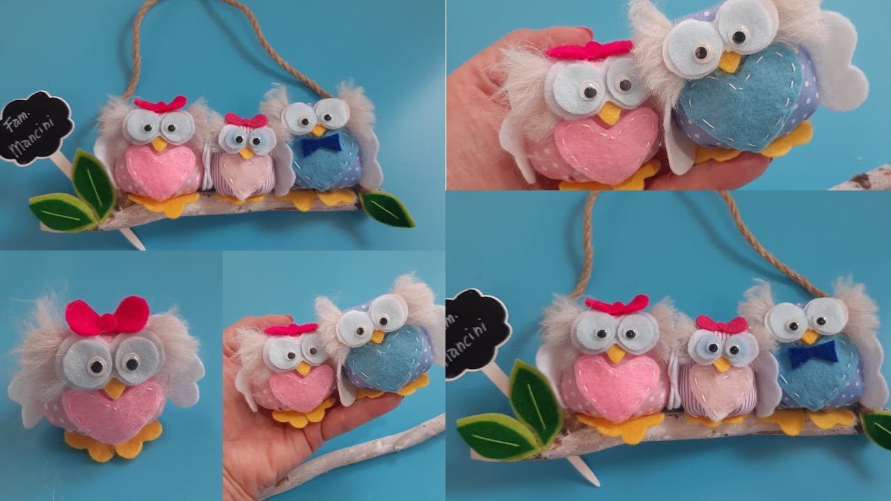 Se hai un po’ di pannolenci realizza questi gufetti davvero simpatici